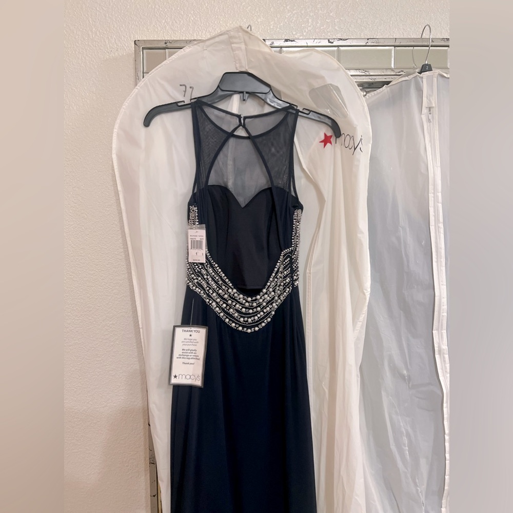 New Macy’s Navy Blue Long Dress Size 1 Women